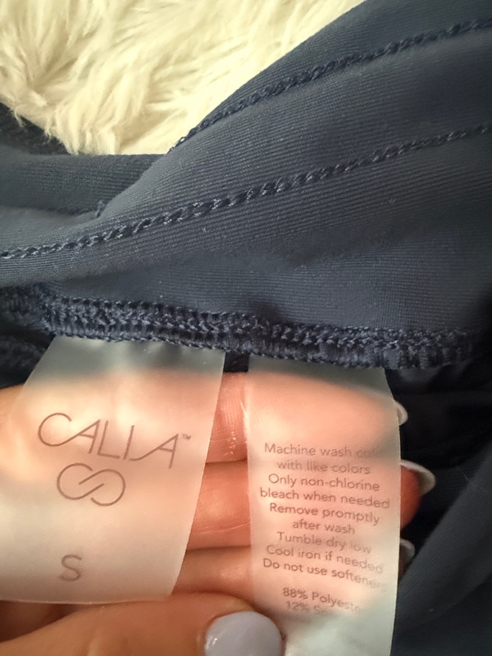 CALIA by Carrie Underwood Navy Athletic Shorts 4” - Picture 4 of 4